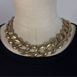 Vintage Style Chunky Tone Curb Link Necklace Choker